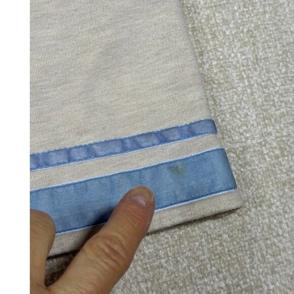 Nicoblue Womens Small Cream Blue 1/4 Zip Long Sleeve Pullover Casual Top Soft - Picture 8 of 10